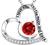 I Love You to the Moon and Back Necklace 925 Sterling Silver July Birthstone Ruby Necklace for Wife Mom Birthday Gifts Heart Pendant Jewelry for Women