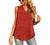 QUEZHU Womens Summer Sleeveless Chiffon Tank Tops Blouse Loose Casual V Neck Blouses Shirt