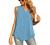 QUEZHU Womens Summer Sleeveless Chiffon Tank Tops Blouse Loose Casual V Neck Blouses Shirt