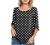 Womens Tops Summer 3/4 Sleeve Chiffon Blouse Loose Casual Elegant Ladies Office Work Shirts Loose Flowy Tshirts Top