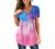BeadChica Women's Tunic Tops For Leggings Short Sleeve Shirts Botton Up Casual Ruched Blouses Clothes