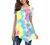 Jouica Women's Short Sleeve Casual Scoop Neck Button Side Shirt Blouse Tunic Top