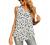 QUEZHU Womens Summer Sleeveless Chiffon Tank Tops Blouse Loose Casual V Neck Blouses Shirt