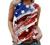 Women's Patriotic Shirt USA Flag Letters Print Sleeveless Tank Top Summer Casual Crewneck 4th of July Graphic Tee Tops