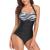 Smismivo Tummy Control Swimwear Halter One Piece Slimming Vintage Retro Swimsuit Womens Ruched Push Up Bathing Suit
