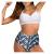 Bikini Sets for Women Two Piece Retro Swimsuit Retro Halter Ruched High Waist Swimwear with Bottom Modest Bathing Suit