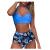 Bikini Sets for Women Two Piece Retro Swimsuit Retro Halter Ruched High Waist Swimwear with Bottom Modest Bathing Suit
