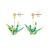 Stud Earrings Origami Paper Crane Ougi Syuriken | Made in Japan, Hypoallergenic dangle earrings, Surgical Stainless Steel / for Women Girl