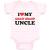 Custom Baby Bodysuit I Love My Coast Guard Uncle Funny Cotton Boy & Girl Clothes