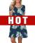 WNEEDU Women's Summer Casual T Shirt Dresses Short Sleeve Swing Dress with Pockets