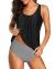 Yonique Womens Blouson Tankini Swimsuits Ladies Tribal Bathing Suits 2 Piece Athletic Swimwear