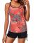 Yonique Womens Tankini Swimsuits Athletic Two Piece Tummy Control Bathing Suits with Shorts Modest Tank Tops