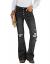 luvamia Women's Ripped Flare Bell Bottom Jeans Pants Retro Wide Leg Denim Pants