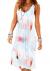 Camisunny Women Casual Loose Tank Dresses Sleeveless Beach Vacation Dress Swing Pleated U Neck Fashion Soft