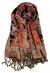 Plum Feathers Tapestry Ethnic Paisley Pattern Pashmina Scarf