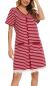 Vlazom Women’s Nightgowns Soft Cotton Stripe Nightdress 3/4 Sleeve Night Shirt Sleepwear with Pockets