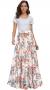 Afibi Women Full/Ankle Length Blending Maxi Chiffon Long Skirt Beach Skirt