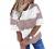 Yousify Women Gradient Striped T-Shirt Casual Short Sleeve Print Tunic Top