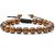 Lava Rock Bracelet - 8mm Stone Tiger Eye Bracelet Lava Rock Bracelet , Stress Relief Yoga Beads Adjustable Bracelet Anxiety Aromatherapy Essential Oil Diffuser Healing Lava Bracelet for Men Women
