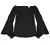 Ann Taylor LOFT -Women's Velvet Trim Bell Sleeve Shoulder Tee