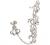 Punk Hollow Flower Leaf Chain Tassel Joint Ring for Women Girl Teen Adjustable Full Armor Knuckle Statement Finger Ring Stacking Bar Halloween Cosplay Party Jewelery