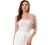 Allegra K Women's Elegant Ruffle Collar Crop Cardigan Sheer Floral Lace Shrug Top