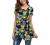 Jouica Women's Short Sleeve Casual Scoop Neck Button Side Shirt Blouse Tunic Top