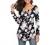 THANTH Womens Shirts Casual Tee V Neck 3/4 Sleeve Button up Loose Fits Tunic Tops Blouses