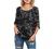Womens Tops Summer 3/4 Sleeve Chiffon Blouse Loose Casual Elegant Ladies Office Work Shirts Loose Flowy Tshirts Top
