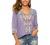 AK Women's Summer Boho Embroidery Mexican Bohemian Tops Peasant 3/4 Sleeve V Neck Shirt Tunic Blouses