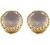 JewelryGift Choose Your Natural Gemstone Round Shape Stud Earrings 18K Gold Plated Fashion Jewelery Earrings for Womens And Girls