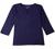 Coral Bay Womens Solid Split Neck 3/4 Sleeve Top