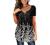 Plus Size Womens Tunic Tops To Wear With Leggings Summer Short Sleeve