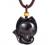 Jewever Black Obsidian Lucky Fox Necklace Natural Stone Healing Crystal Pendant Protection Amulet Gemstons Pendant Jewelery