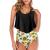 Smooto Tummy Control Swimsuits for Women Swimsuit Two Piece Sunflower Print Retro High Waist Bikini Set Tankini Swimsuit