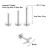 ShineYingTi 16g ASTM F136 Labret Titanium Internally Threaded Earring Helix Tragus Cartilage Ear Piercing Body Jewelery