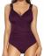 Firpearl Women One Piece Bathing Suits Surplice Shirred Swimwear Tummy Control Swimsuits