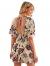 Floerns Women's Ditsy Floral Plunge Neck Knot Front A Line Short Dress