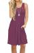 AUSELILY Women's Sleeveless Pleated Tank Empire Waist Casual Dress with Pockets Knee Length