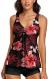 Modest Tankini Swimsuits for Women Two Piece Bathing Suits Floral Print Tank Top with Boyshorts Tummy Control Swimming Suits