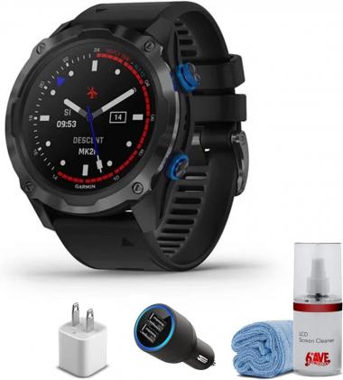 Garmin Descent Mk2i - Titanuim/Black with 6Ave Travel & Cleaning Kit