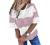 Yousify Women Gradient Striped T-Shirt Casual Short Sleeve Print Tunic Top