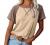 Women Tops Short Sleeve Color Block T-Shirts Tees Raglan Casual Loose Fit Tunic Tops