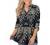 Othyroce Womens Floral Printed Tunic Tops 3/4 Roll Sleeve V Neck Blouses Long Sleeve Shirts for Women