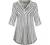 Miusey Womens Mandarin Collar Plaid Roll Sleeve V Neck Flowy Loose Tunic Blouse