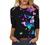 Women 3/4 Sleeve Tops Casual Tie Dye Graphic Tee Shirts Summer Crewneck Sweatshirt Loose Fit T Shirts Tunic Blouses
