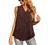 QUEZHU Womens Summer Sleeveless Chiffon Tank Tops Blouse Loose Casual V Neck Blouses Shirt