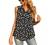 QUEZHU Womens Summer Sleeveless Chiffon Tank Tops Blouse Loose Casual V Neck Blouses Shirt