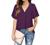Timeson Women's V Neck Chiffon Blouse Ruffle Sleeve Ladies Work Shirts