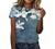 Womens T-Shirt Casual Dressy Floral Printed Short Sleeve Funny Graphic Tee Shirts Summer Cute Loose Blouse Tops